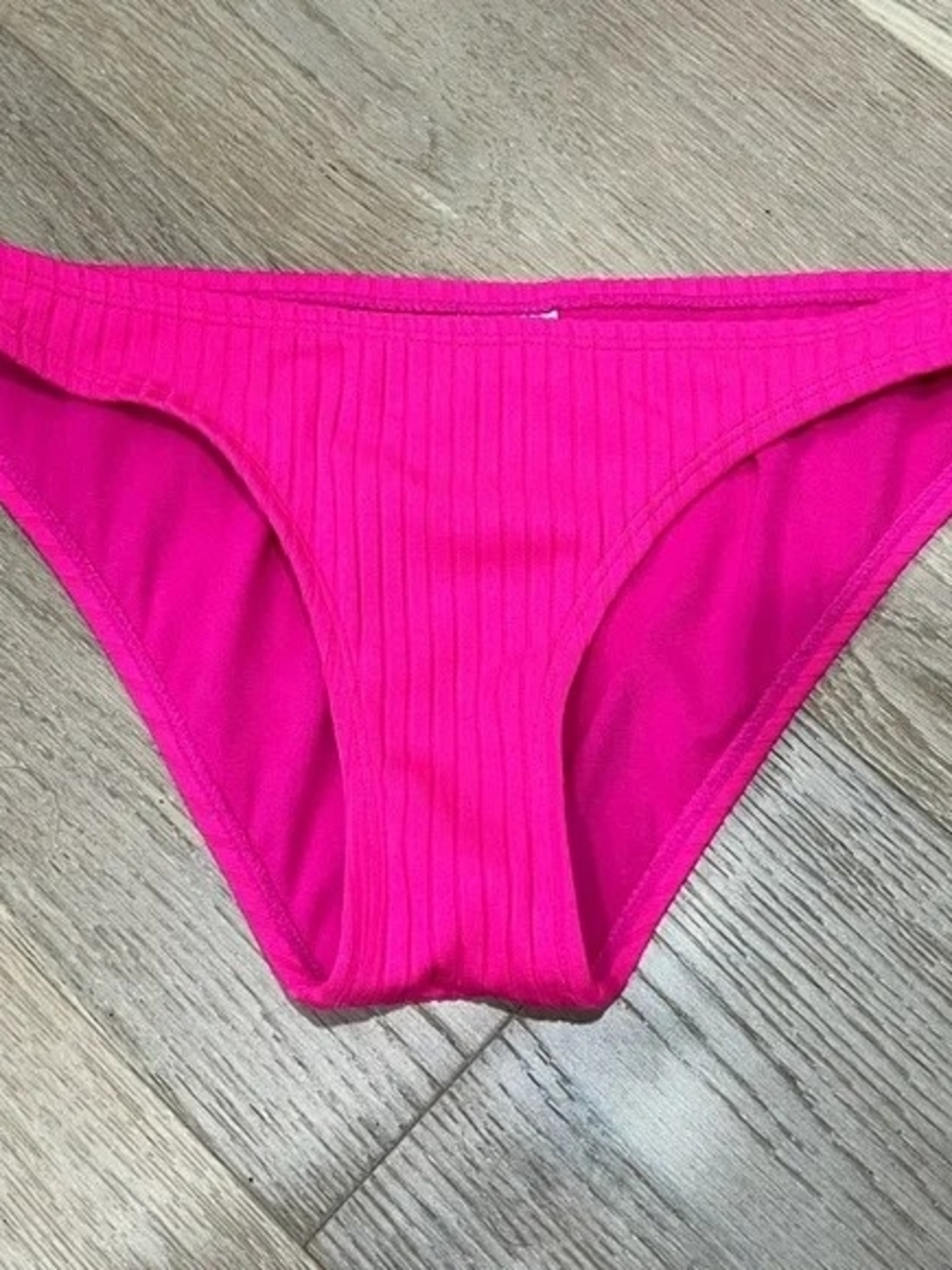 Hot Pink Ribbed Bikini Bottom - Picture 4 of 8